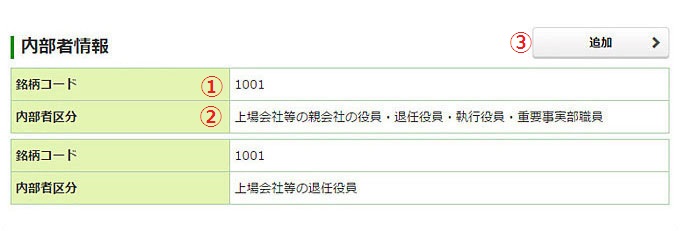 登録情報詳細の画像です。